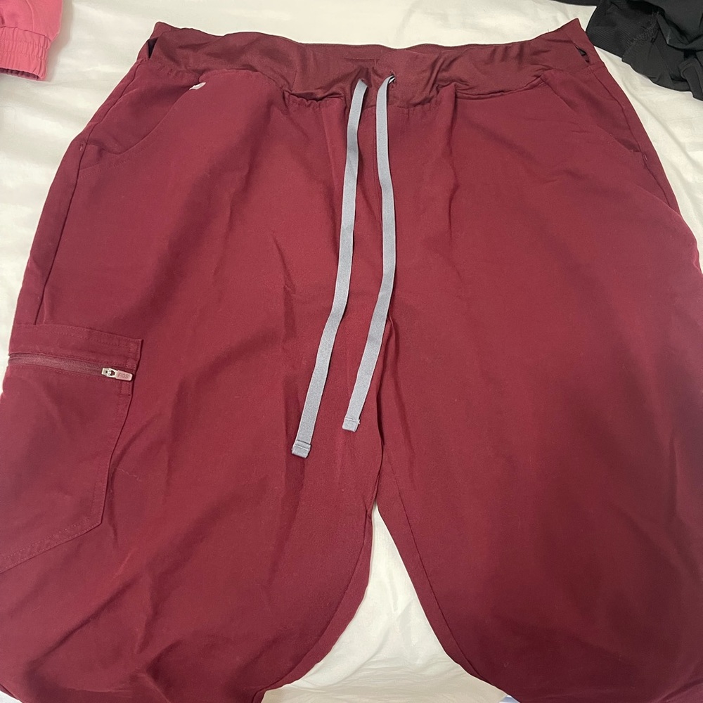 high waisted jogger scrub pants